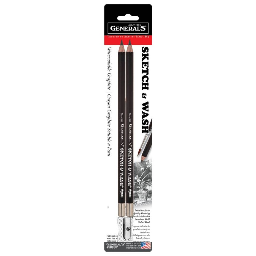 General's Sketch & Wash Graphite Pencil Pack of 2