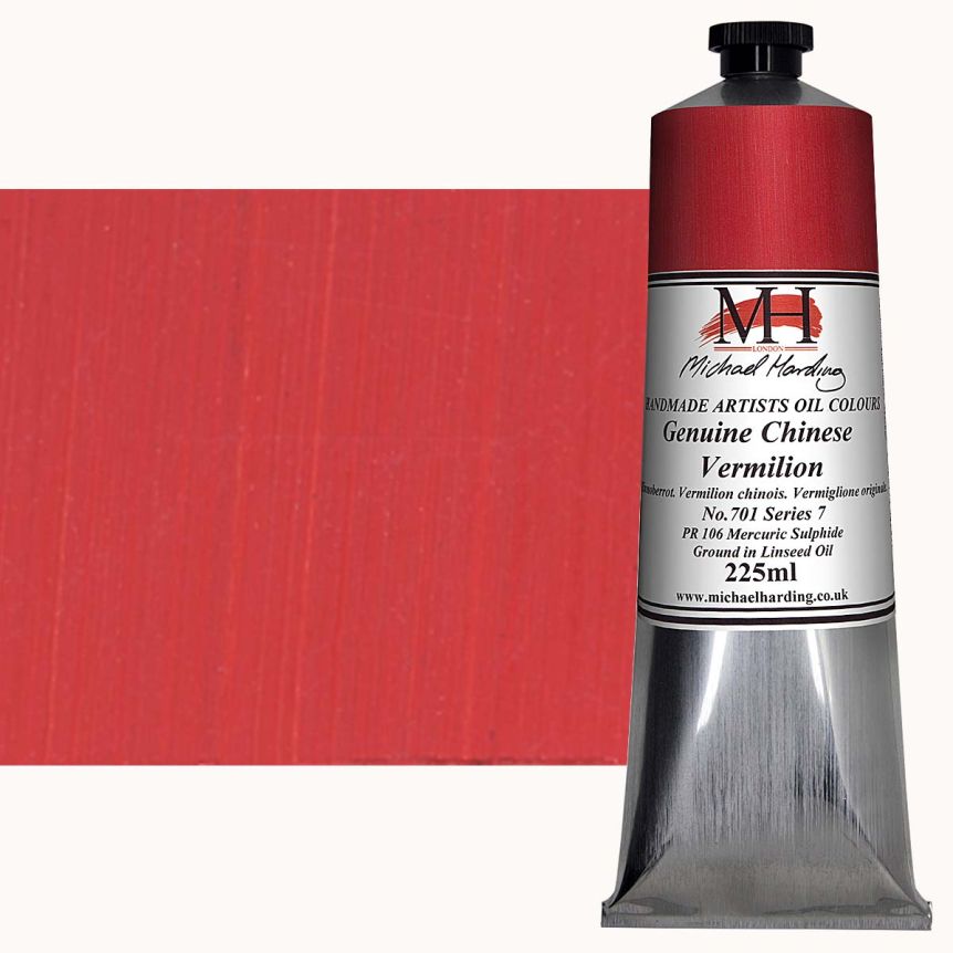 Michael Harding Oil Color - Genuine Chinese Vermilion, 225ml Tube