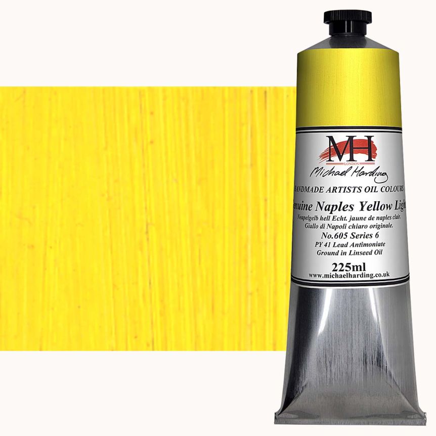 Michael Harding Oil Color - Genuine Naples Yellow Light, 225ml Tube