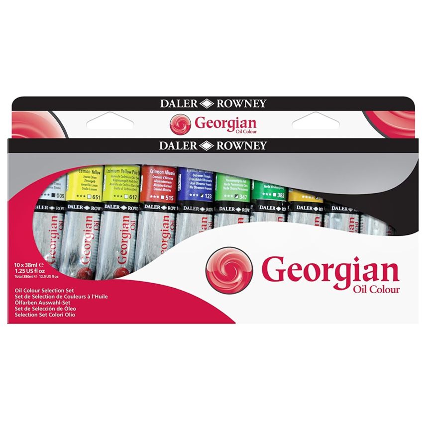 Daler-Rowney Georgian Oil Color Selection Set of 10, 38ml Tubes