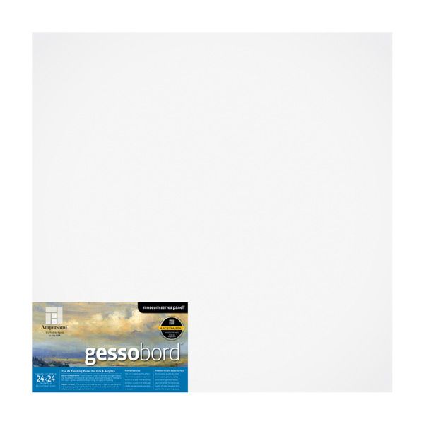 Ampersand Museum Series Gessobord Panels 11/2" Single Cradle 24" x 24