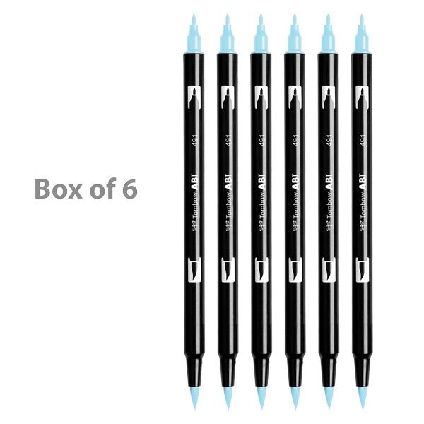 Tombow Dual Brush Pens Box of 6 Glacier Blue