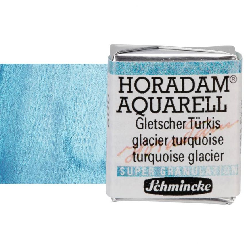 Schmincke Horadam Watercolor Glacier Turquoise Half-Pan