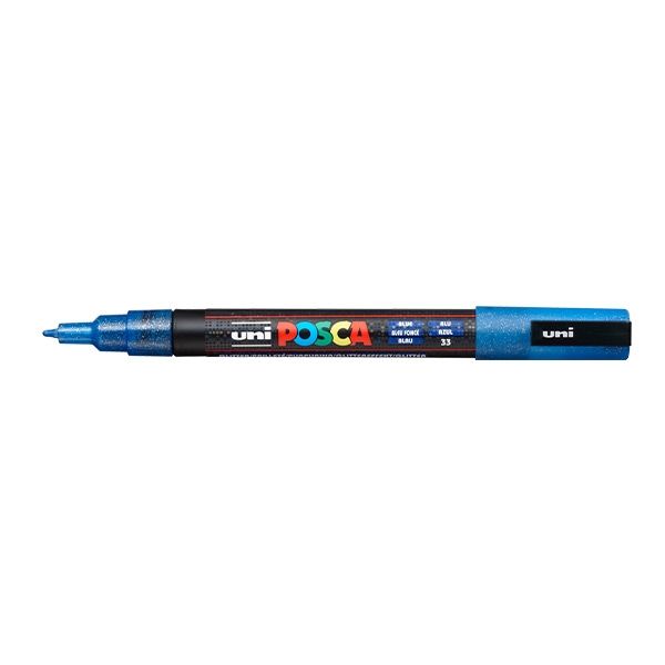 Posca Acrylic Paint Marker 0.9-1.3 mm Fine Tip Glitter Blue