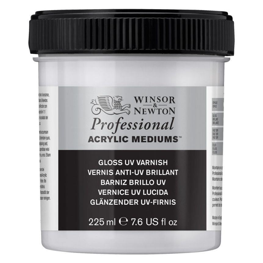 Winsor & Newton Artists Acrylic Varnishes Gloss UV Varnish 225ml