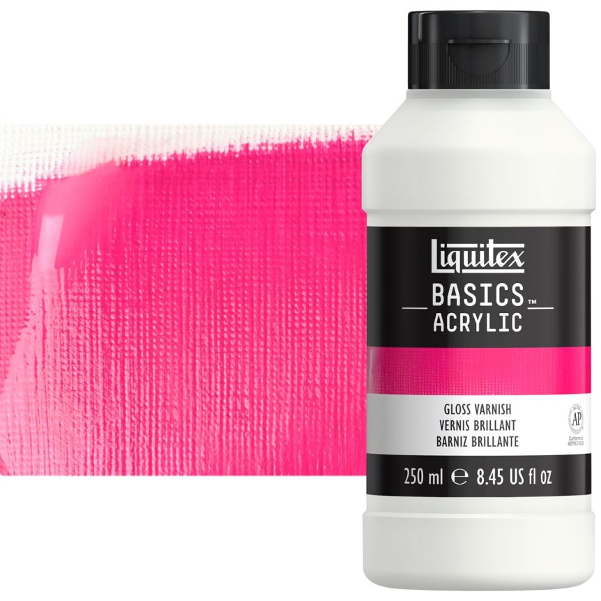 Liquitex Basics Acrylic Mediums - Gloss Varnish, 250ml