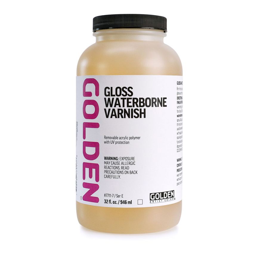Golden Acrylic Waterborne Varnish - Gloss, 32oz