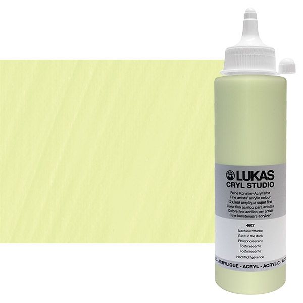 Cryl Studio Acrylic Paint - Glow In the Dark, 250ml Bottle