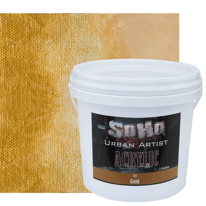 SoHo Urban Artists Heavy Body Acrylic - Gold, 1 Gallon