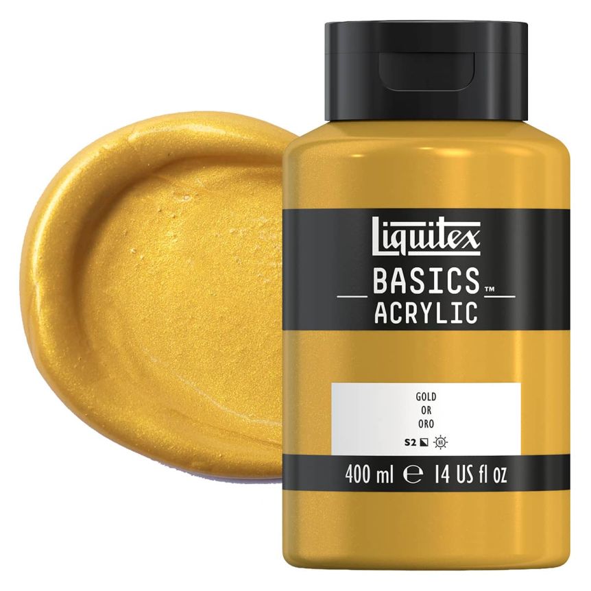 Liquitex Basics Acrylic Paint - Gold 400ml