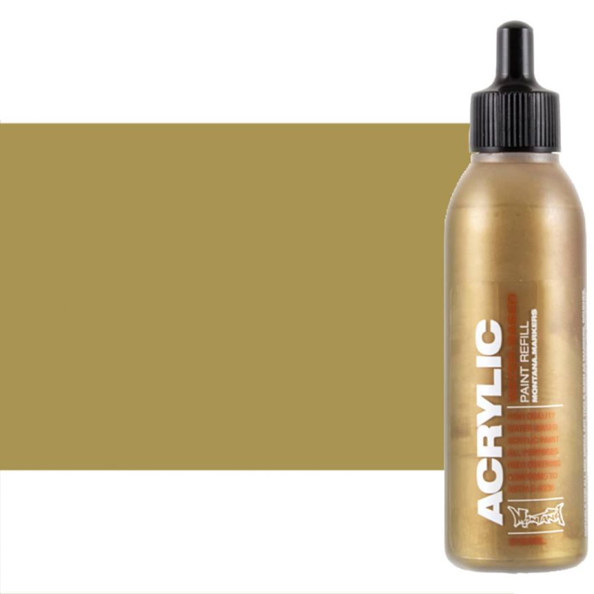 Montana ACRYLIC Water-Based Marker Refill - Gold Matte, 25ml