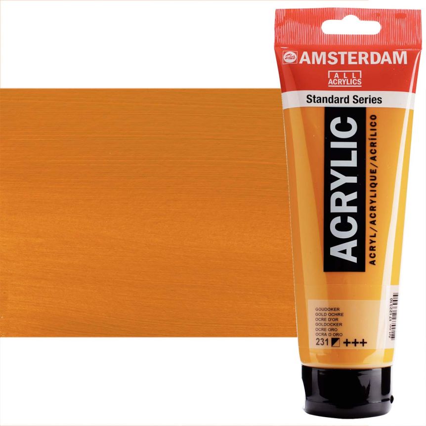 Amsterdam Standard Series Acrylic Paint - Gold Ochre, 250ml Tube