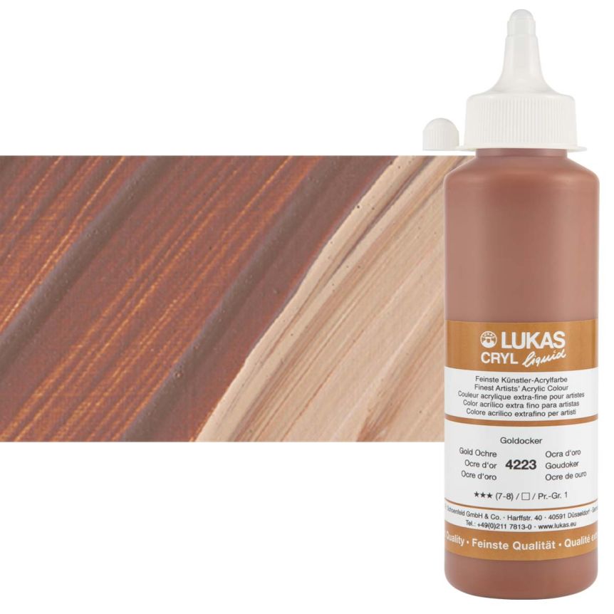 Cryl Liquid Acrylics Gold Ochre 250ml