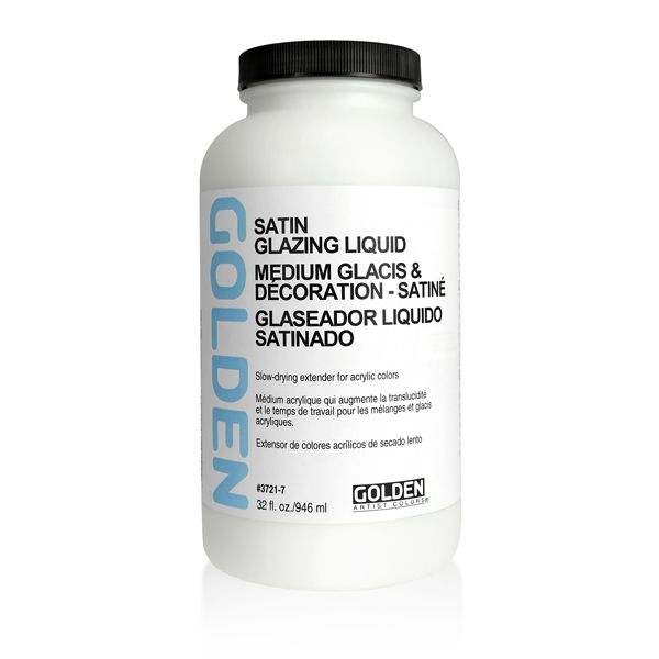 Golden Satin Glazing Liquid, 32oz Bottle