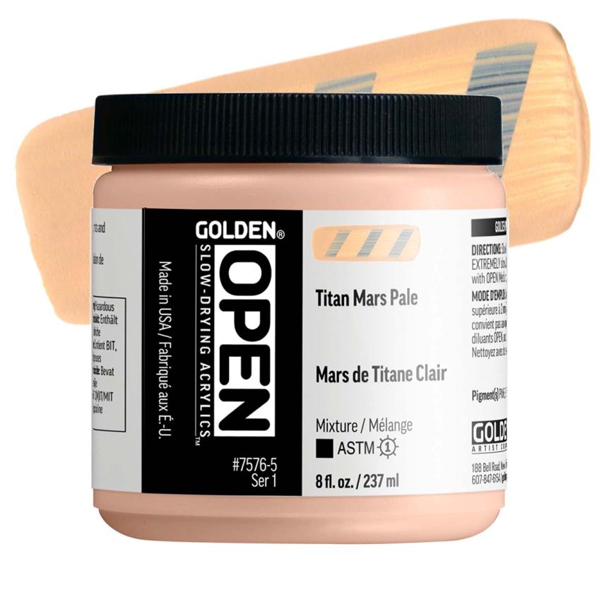 Golden Open Acrylic - Titan Mars Pale, 8oz Tube