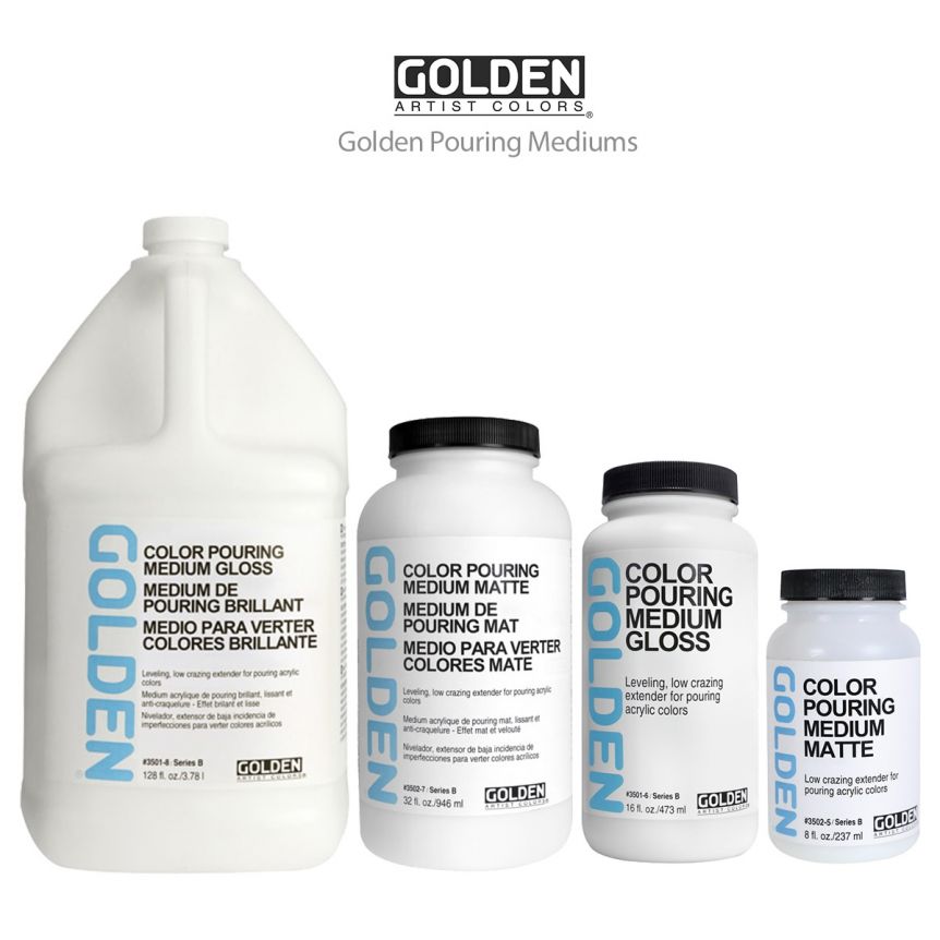 Golden Acrylic Pouring Medium - Matte Color Pouring Set