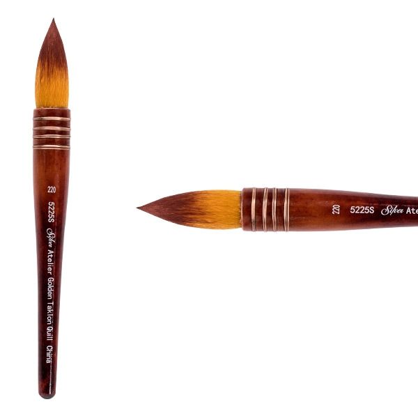 Silver Brush Atelier Golden Taklon Quill Brush Size 220