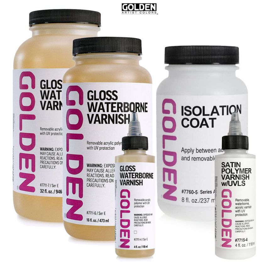 GOLDEN Acrylic Waterborne Varnish & Isolation Coats