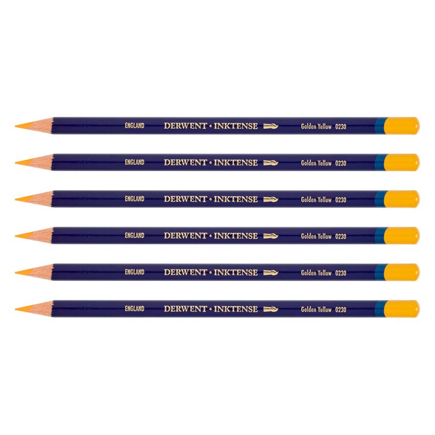 Derwent Inktense Pencil - Golden Yellow (Box of 6)