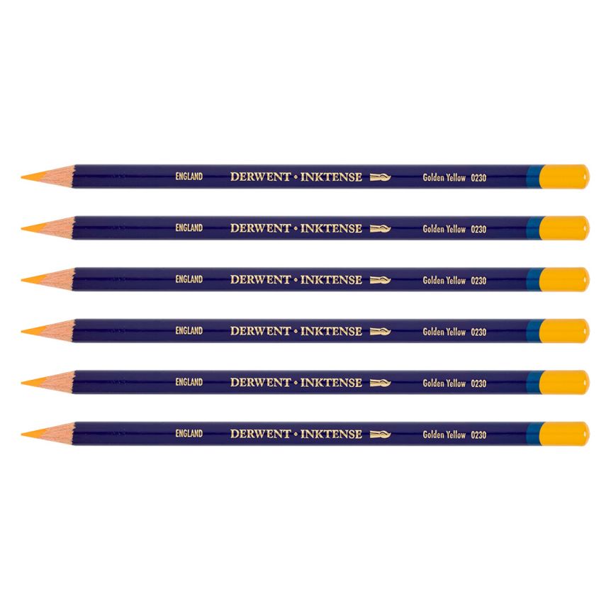 Derwent Inktense Pencil - Golden Yellow (Box of 6)