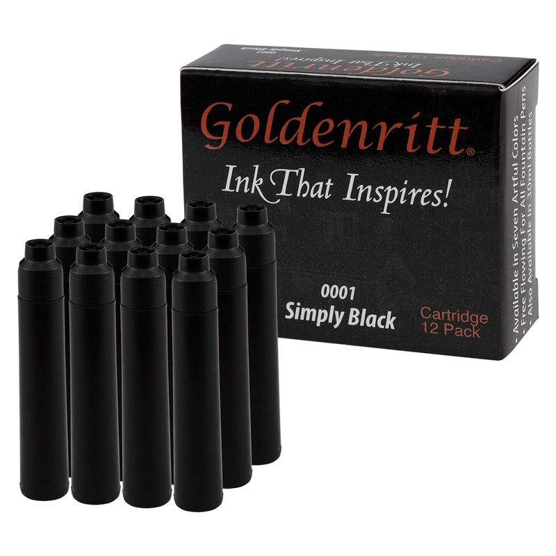 12-Pack Goldenritt Cartridge Simply Black 0001