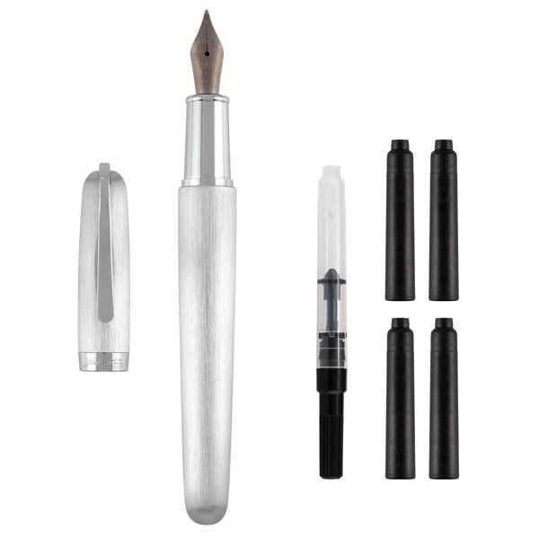 Goldenritt Sketchwriter Rockwell Broad Brushed Silver/Silver Trim