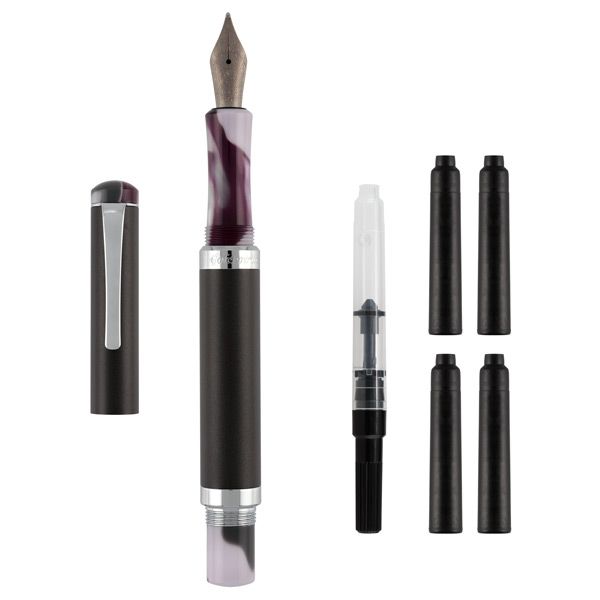 Goldenritt Sketchwriter Victoria Broad Charcoal Luster Violet Swirl/Silver Trim