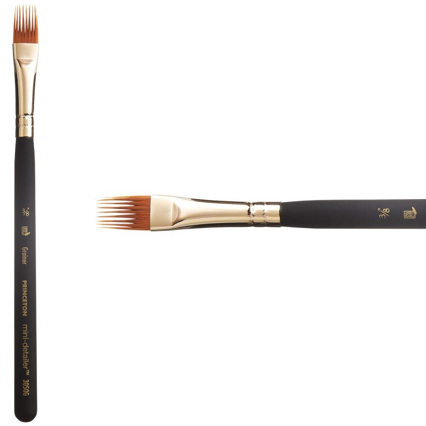 Princeton Mini-Detailer Series 3050 Synthetic Brush - Grainer, Mini Handle, Size 3/8”