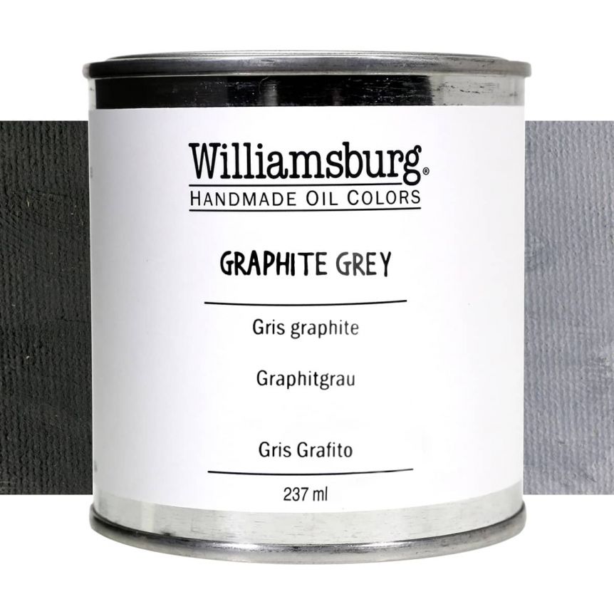 Williamsburg Handmade Oil Paint - Graphite Grey, 237ml