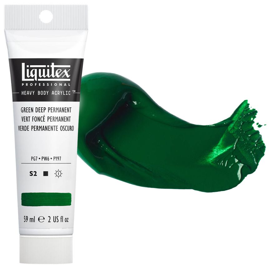 Liquitex Heavy Body Acrylic - Permanent Green Deep, 2oz Tube