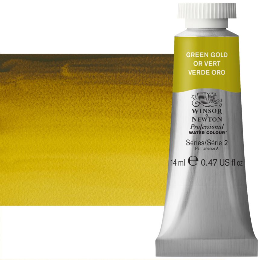 Winsor & Newton Professional Watercolor - Green Gold, 14ml Tube
