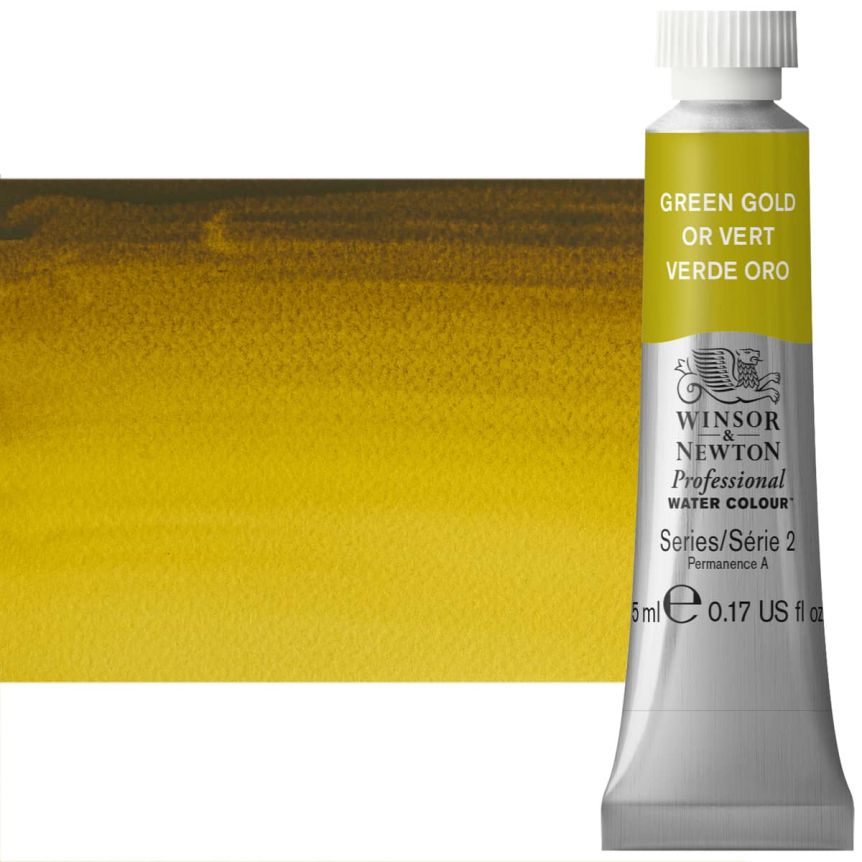 Winsor & Newton Professional Watercolor - Green Gold, 5ml Tube