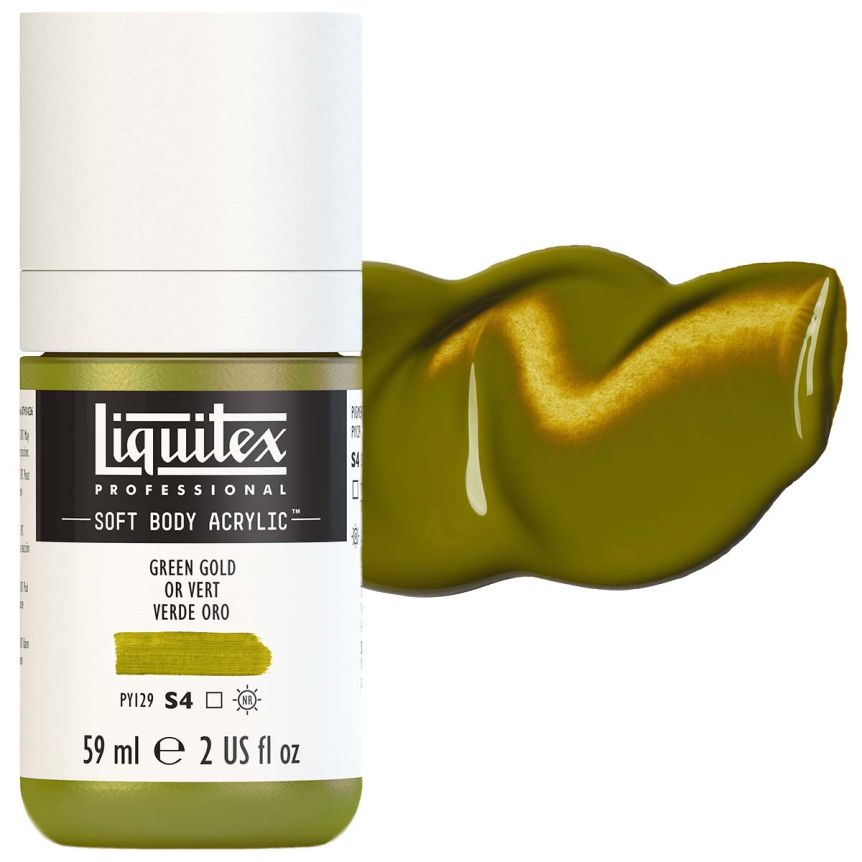 Liquitex Professional Soft Body Acrylic - Green Gold, 2oz Bottle