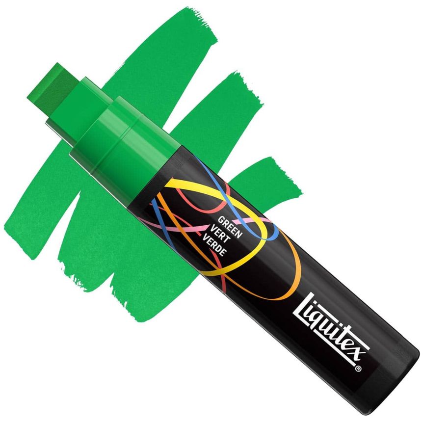Liquitex Marker - Green, Wide Chisel, 15 mm