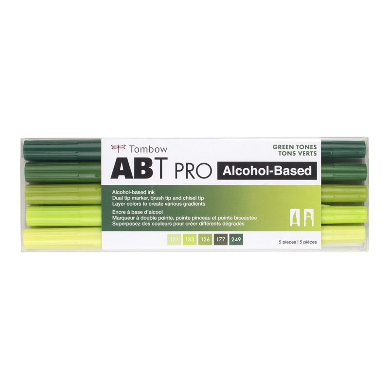 Tombow ABT PRO Marker Set Of 5 Green Tones