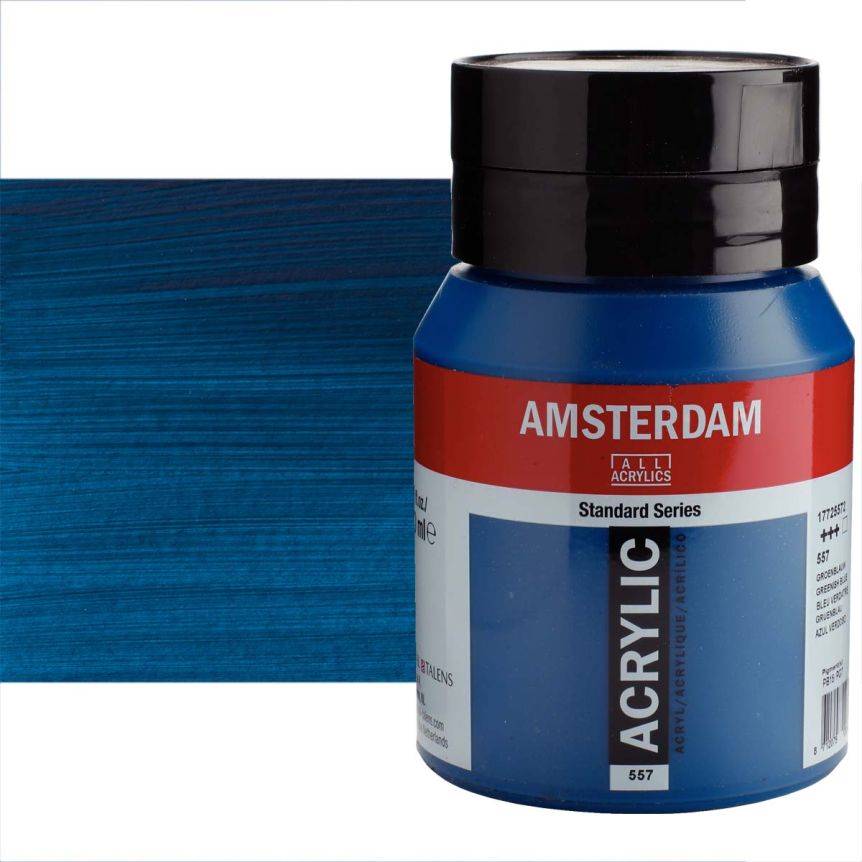 Amsterdam Standard Series Acrylic Paint - Greenish Blue, 500ml Jar