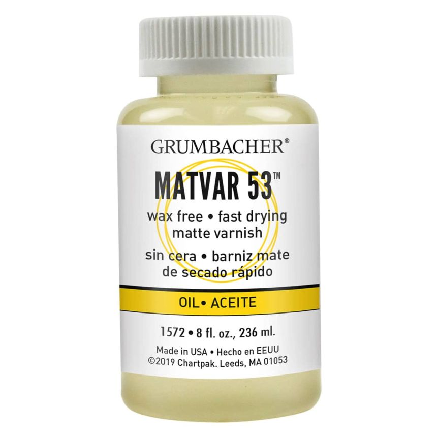 Grumbacher Matvar 53 Matte Varnish, 8oz Bottle