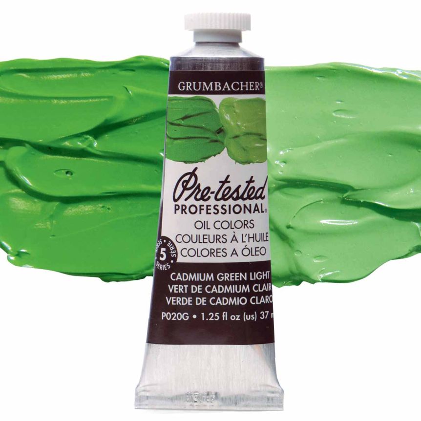 Grumbacher Pre-Tested Oil Paint 37 ml Tube - Cadmium Green Light