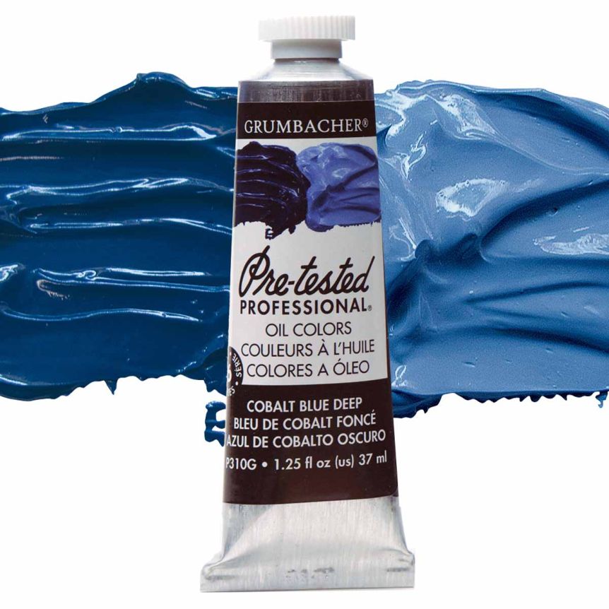 Grumbacher Pre-Tested Oil Color 37 ml Tube - Cobalt Blue Deep