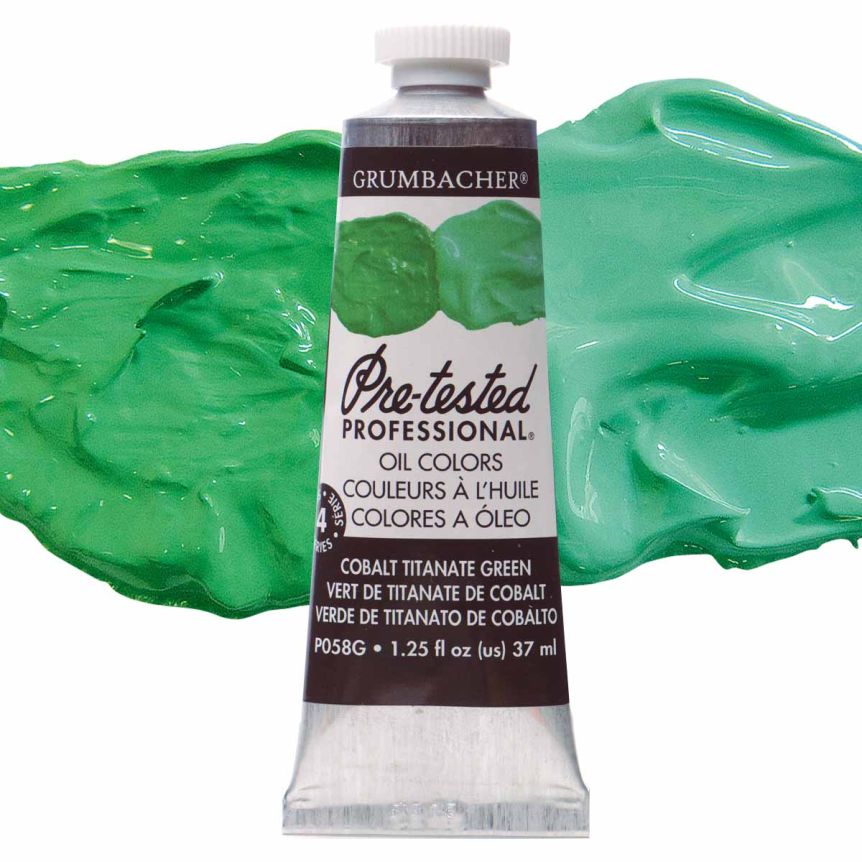 Grumbacher Pre-Tested Oil Paint 37 ml Tube - Cobalt Titanate Green