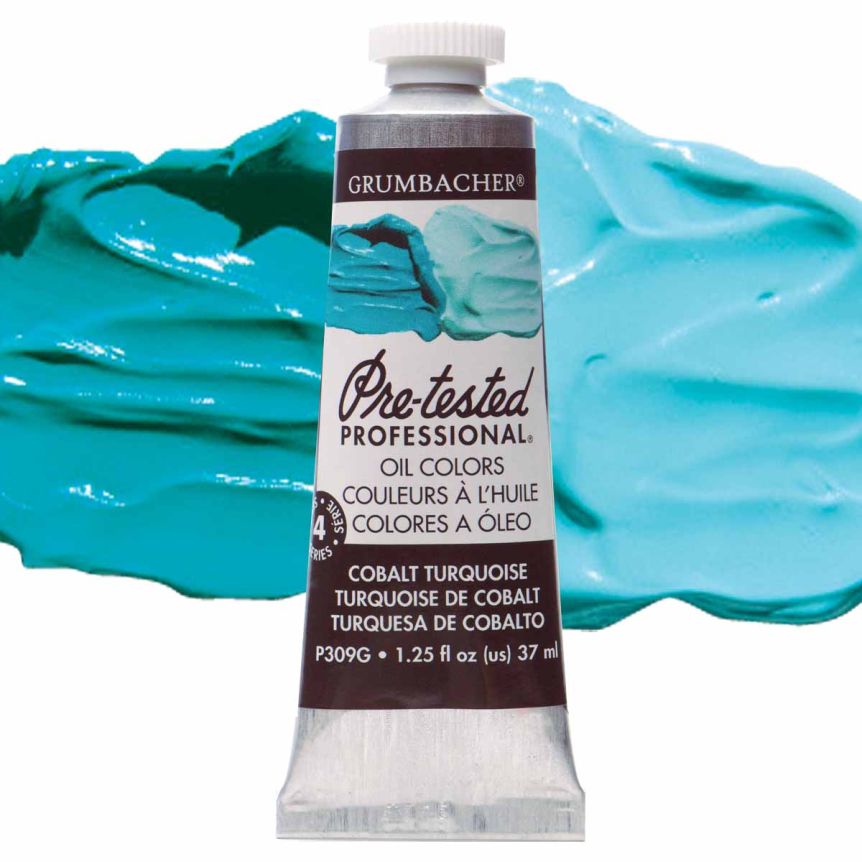 Grumbacher Pre-Tested Oil Paint 37 ml Tube - Cobalt Turquoise