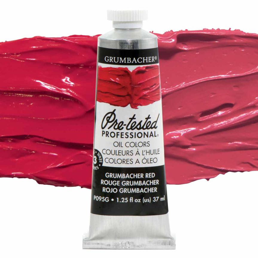 Grumbacher Pre-Tested Oil Color 37 ml Tube - Grumbacher Red