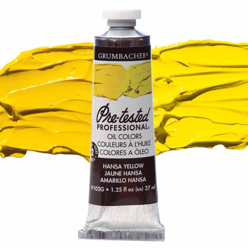 Grumbacher Pre-Tested Oil Color 37 ml Tube - Hansa Yellow