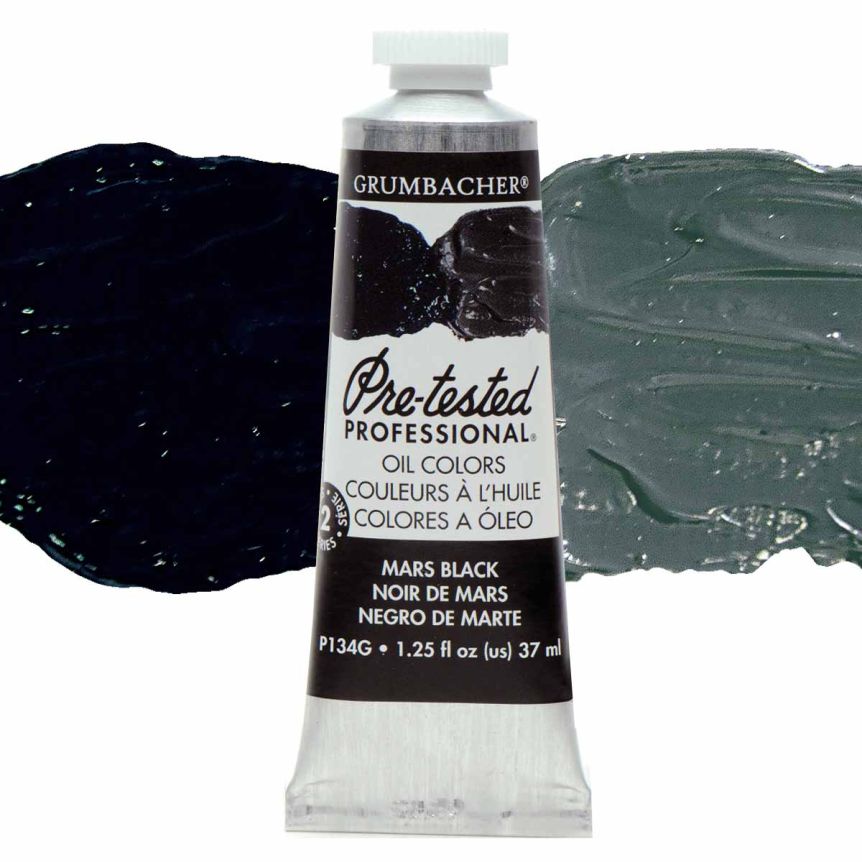 Grumbacher Pre-Tested Oil Paint 37 ml Tube - Mars Black