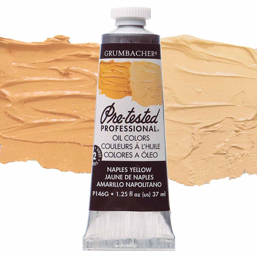 Grumbacher Pre-Tested Oil Color 37 ml Tube - Naples Yellow