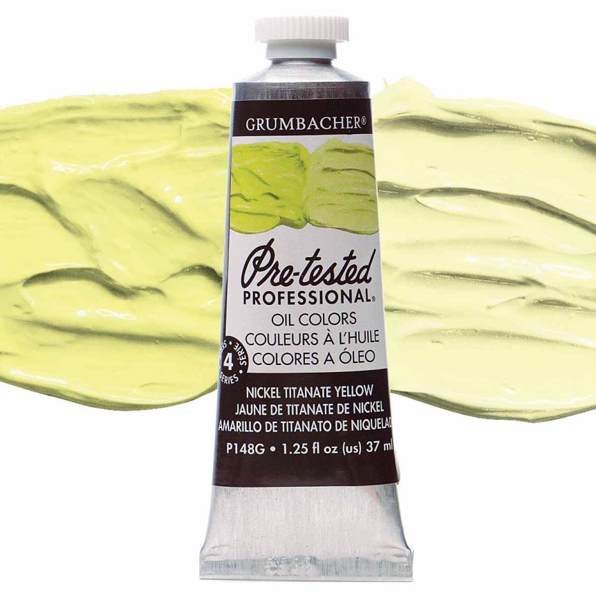 Grumbacher Pre-Tested Oil Paint 37 ml Tube - Nickel Titanate Yellow
