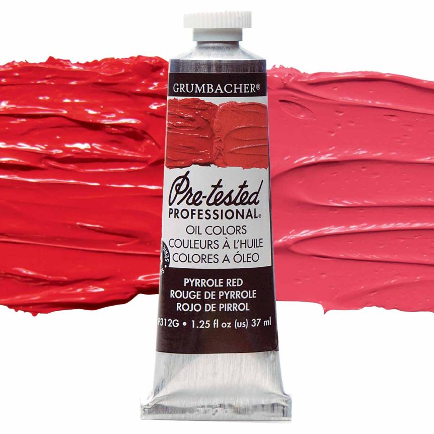 Grumbacher Pre-Tested Oil Color 37 ml Tube - Pyrrole Red