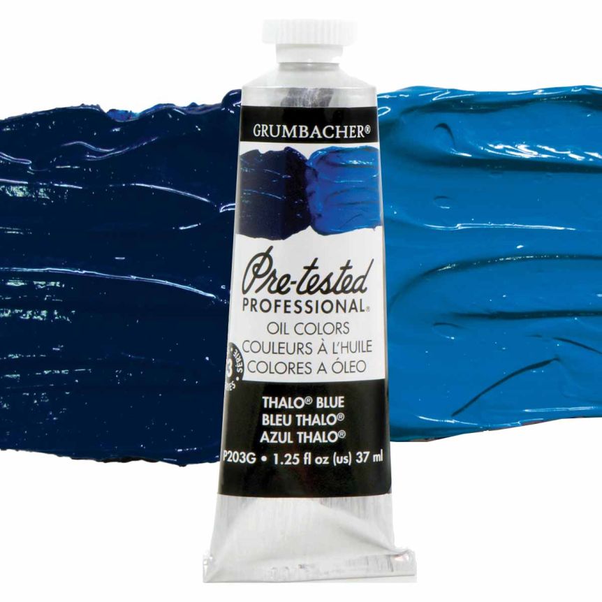 Grumbacher Pre-Tested Oil Color 37 ml Tube - Thalo Blue