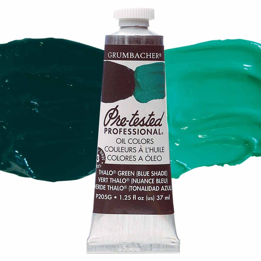 Grumbacher Pre-Tested Oil Paint 37 ml Tube - Thalo Green Blue Shade