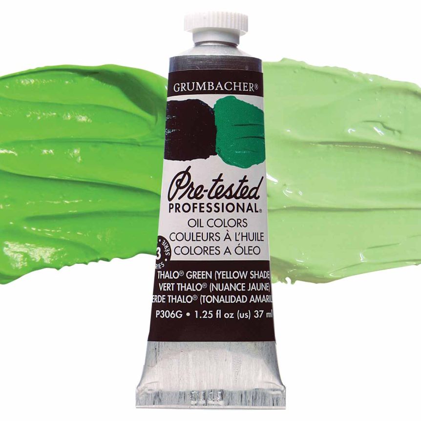 Grumbacher Pre-Tested Oil Paint 37 ml Tube - Thalo Green Yellow Shade